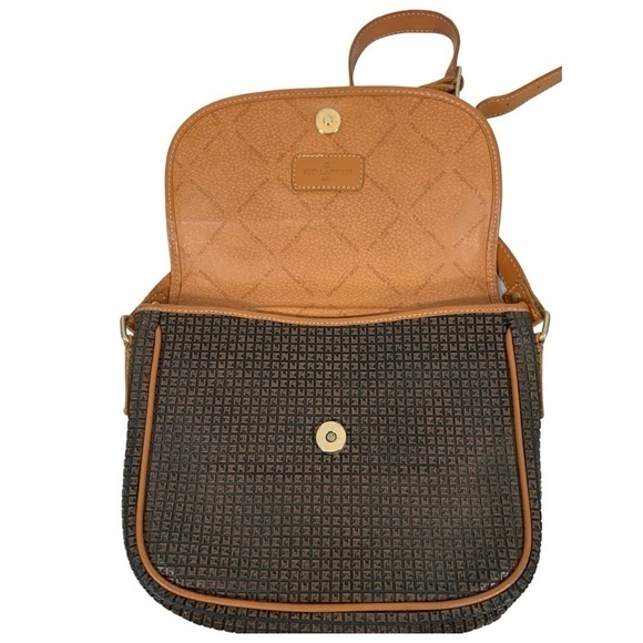 Vintage Ted Lapidus Monogram CrossBody Bag Purse - Picture 4 of 8